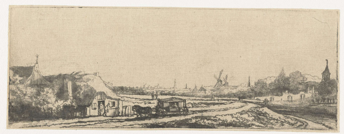  伦勃朗·梵·莱茵 Rembrandt van Rijn——乡村的马车和房子